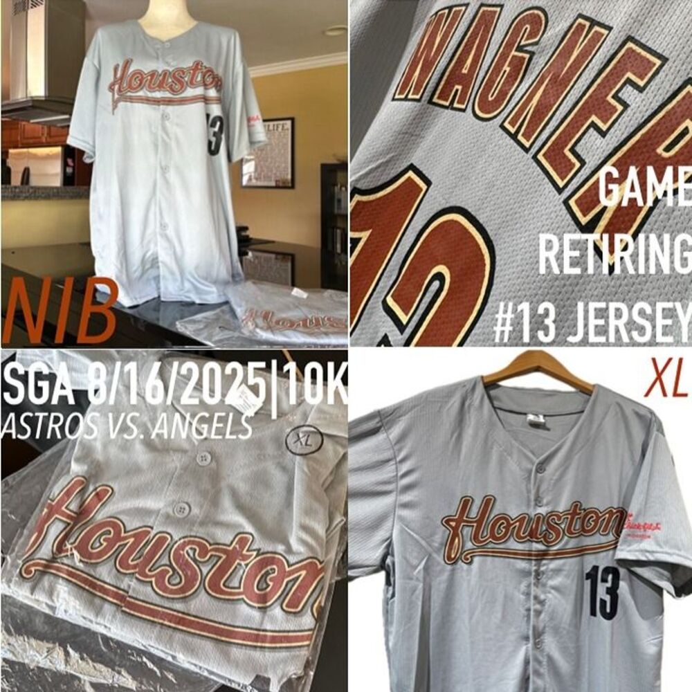 NIB Houston Astros Billy Wagner Replica Throwback Jersey Retired #13 SGA MLB
